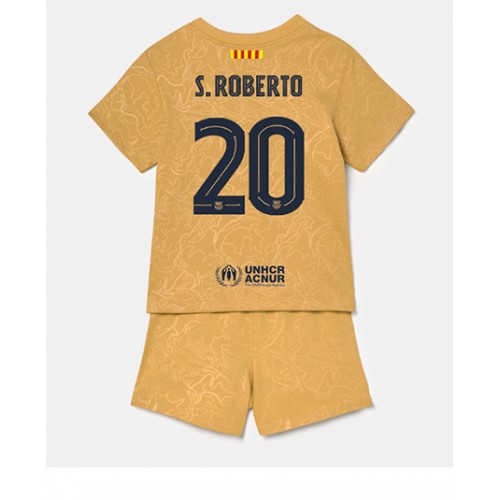 Fotbalové Dres Barcelona Sergi Roberto #20 Dětské Venkovní 2022-23 Krátký Rukáv (+ trenýrky)